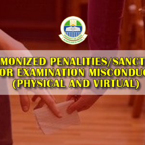 HARMONIZED PENALITIES/SANCTIONS FOR EXAMINATION MISCONDUCT (PHYSICAL AND VIRTUAL)