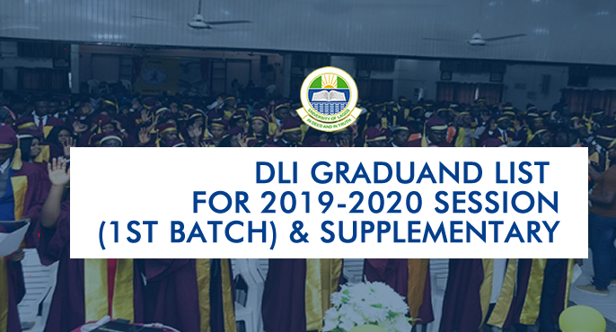 DLI GRADUAND LIST FOR 2019-2020 SESSION (1ST BATCH) & SUPPLEMENTARY -CORRECTED