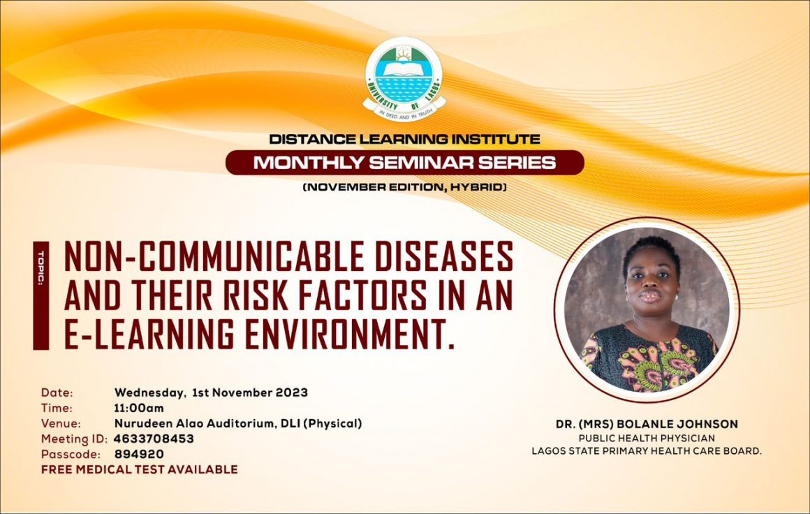 DLI, UNILAG Combat Noncommunicable Diseases through Sensitisation Seminar