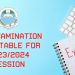 DLI EXAMINATION TIME TABLE FOR 2023/2024 ACADEMIC SESSION