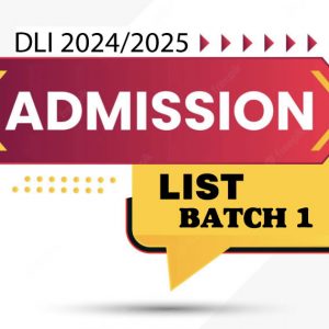 BATCH 1 – ADMISSION LIST FOR 2024/2025