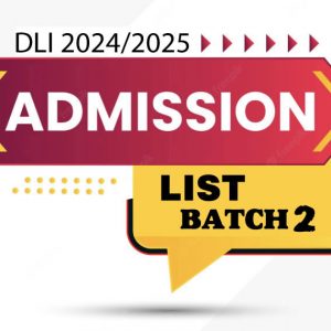 BATCH 2 – ADMISSION LIST FOR 2024/2025