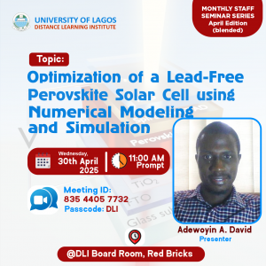 DLI MONTHLY SEMINAR – APRIL EDITION