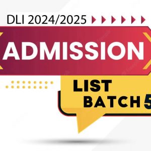 BATCH 5 – ADMISSION LIST FOR 2024/2025