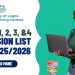 Admission List for 2025–2026 Academic Session (Batch 1, 2, 3, 4)