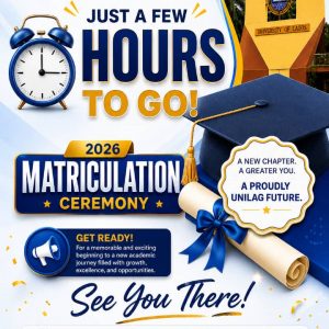 UNILAG DLI 2025/2026 ACADEMIC SESSION – MATRICULATION CEREMONY
